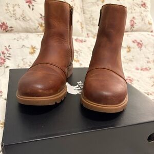 Diesel Chestnut Leather Ankle Boots